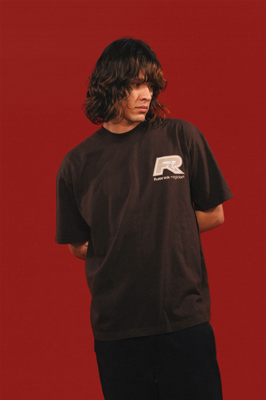 FR STAR LOGO-  BROWN S/S TEE