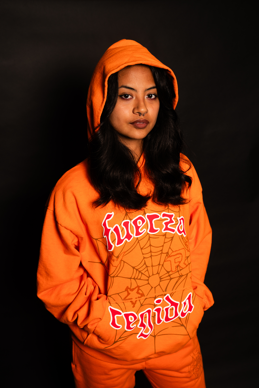 FUERZA SPIDER HOODIE - ORANGE