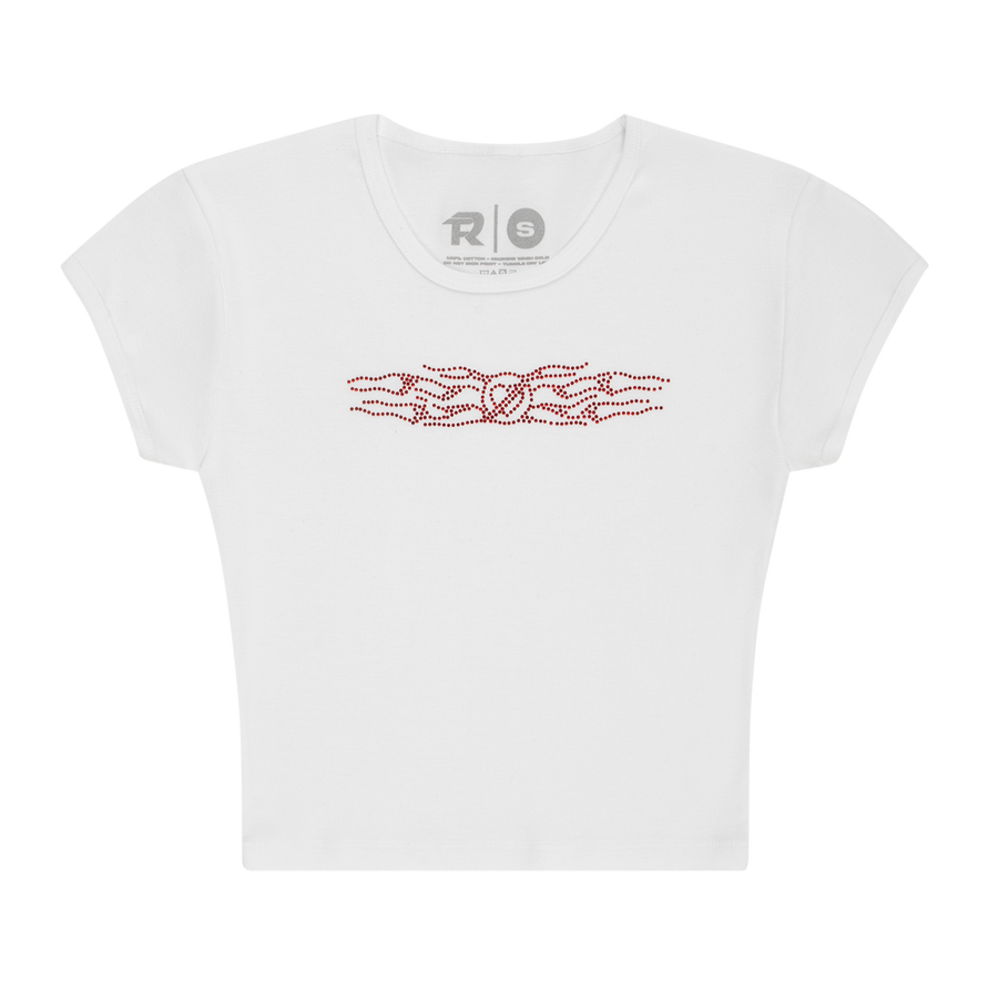 PELIGROSA - WHITE BABY TEE