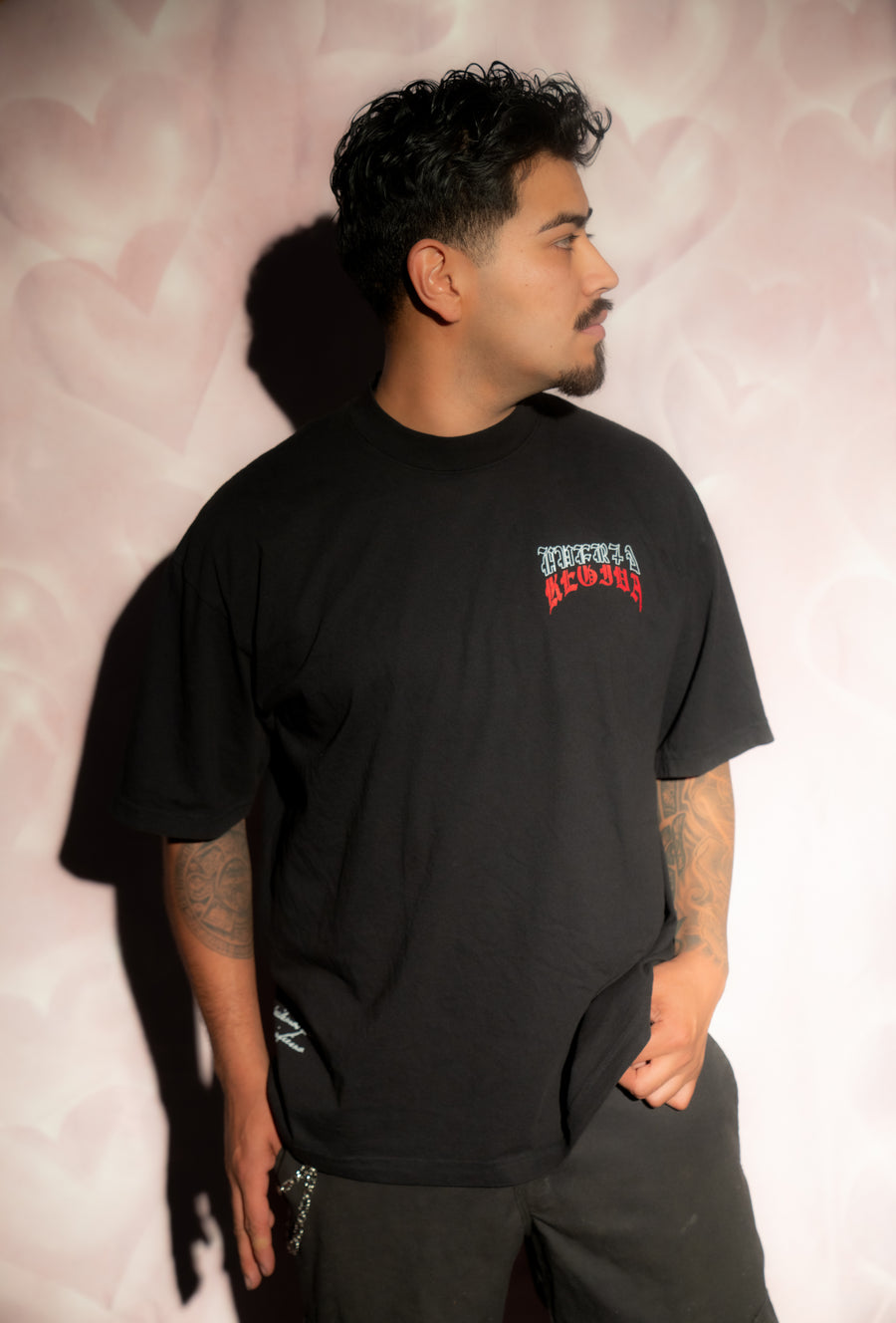 LOVE FLAMES  - BLACK S/S TEE