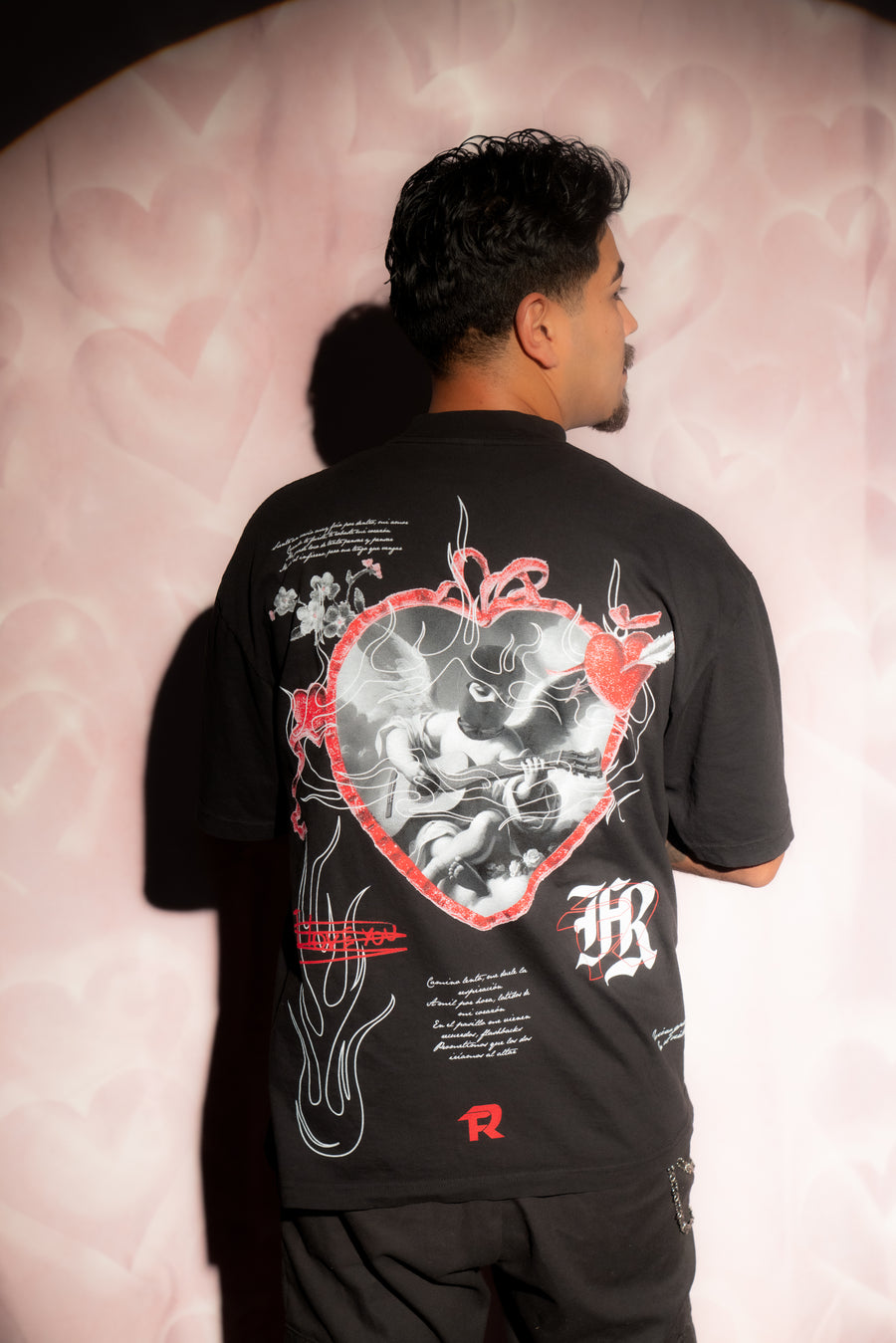 LOVE FLAMES  - BLACK S/S TEE