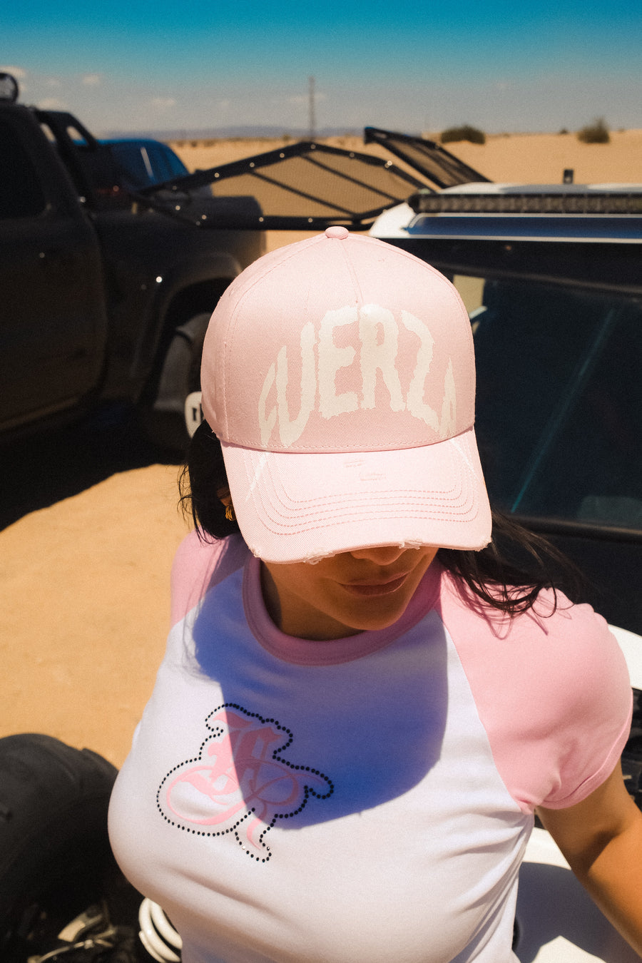 FUERZA DISTRESS  HAT - PINK