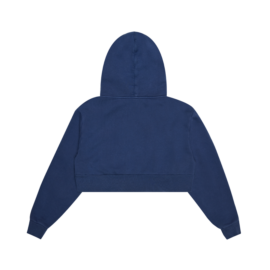 FR LEAGUE- CROPPED HOODIE NAVY