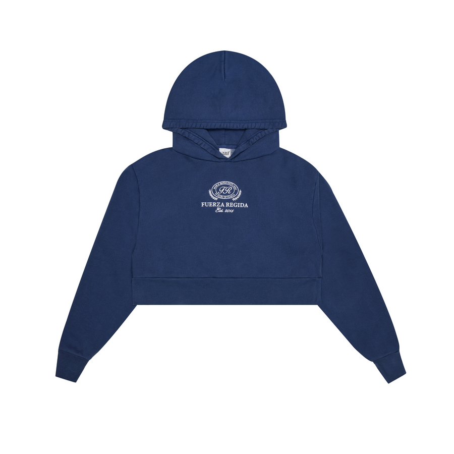 FR LEAGUE- CROPPED HOODIE NAVY