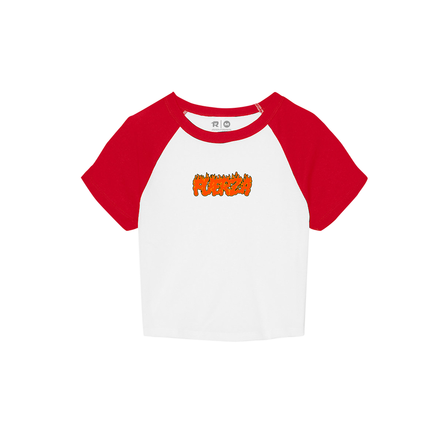 FUERZA FLAMES  - RED WHITE TEE