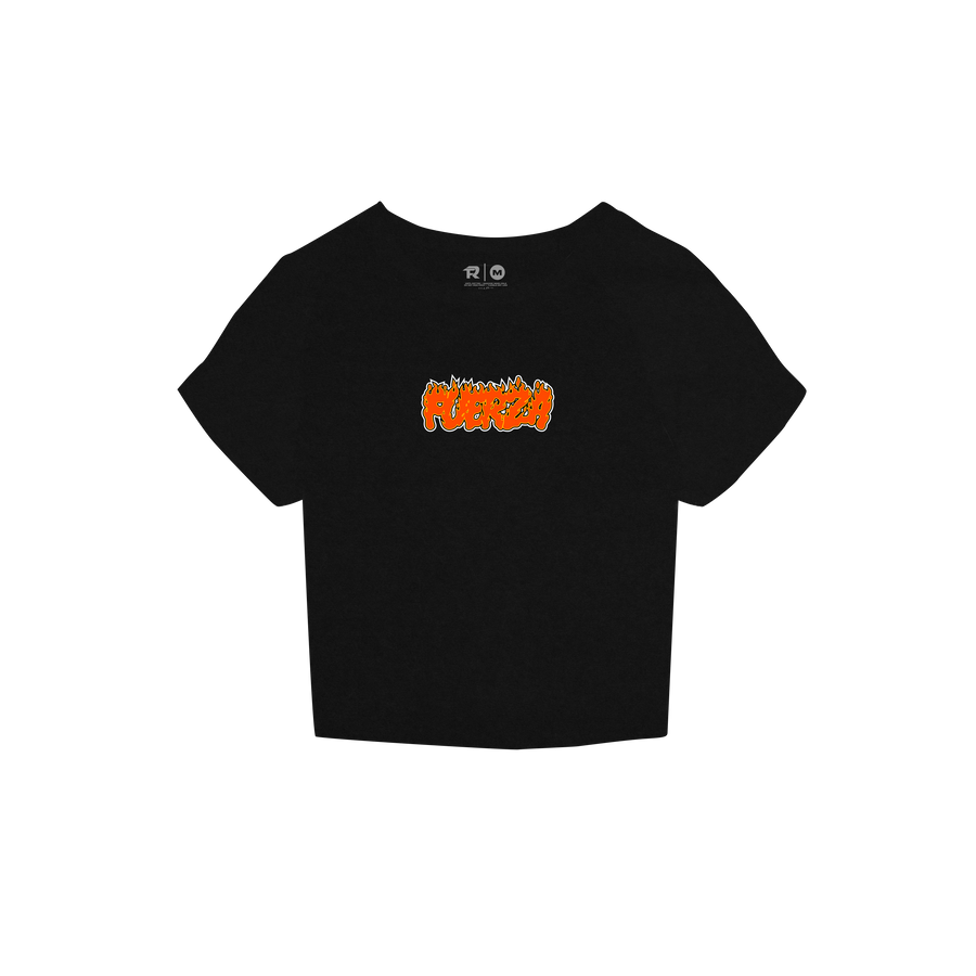 FUERZA FLAMES  - BLACK TEE