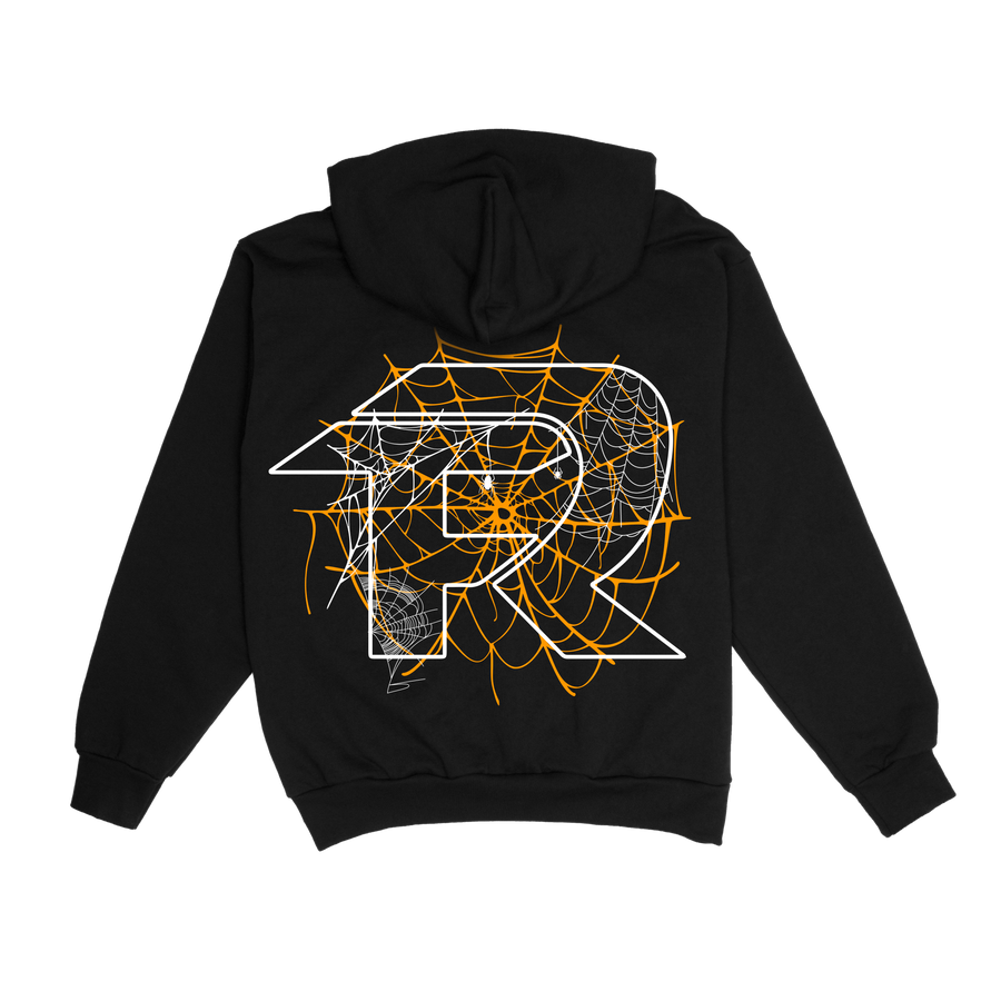 SPIDER WEB  HOODIE - BLACK