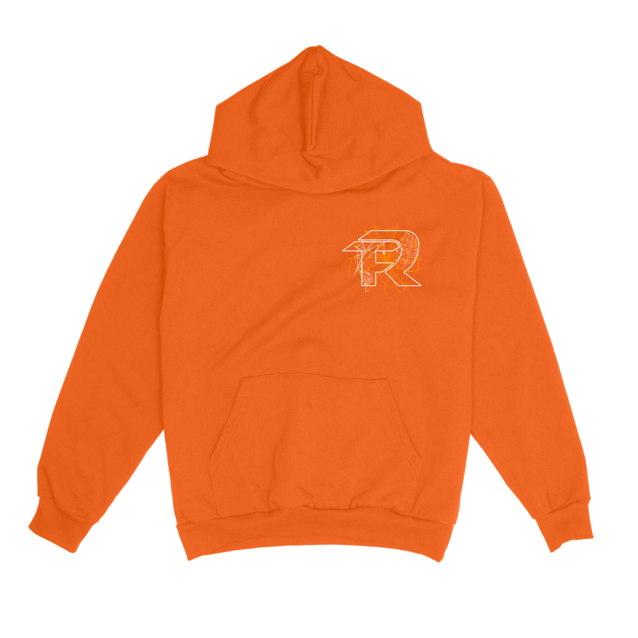 SPIDER WEB  HOODIE - ORANGE