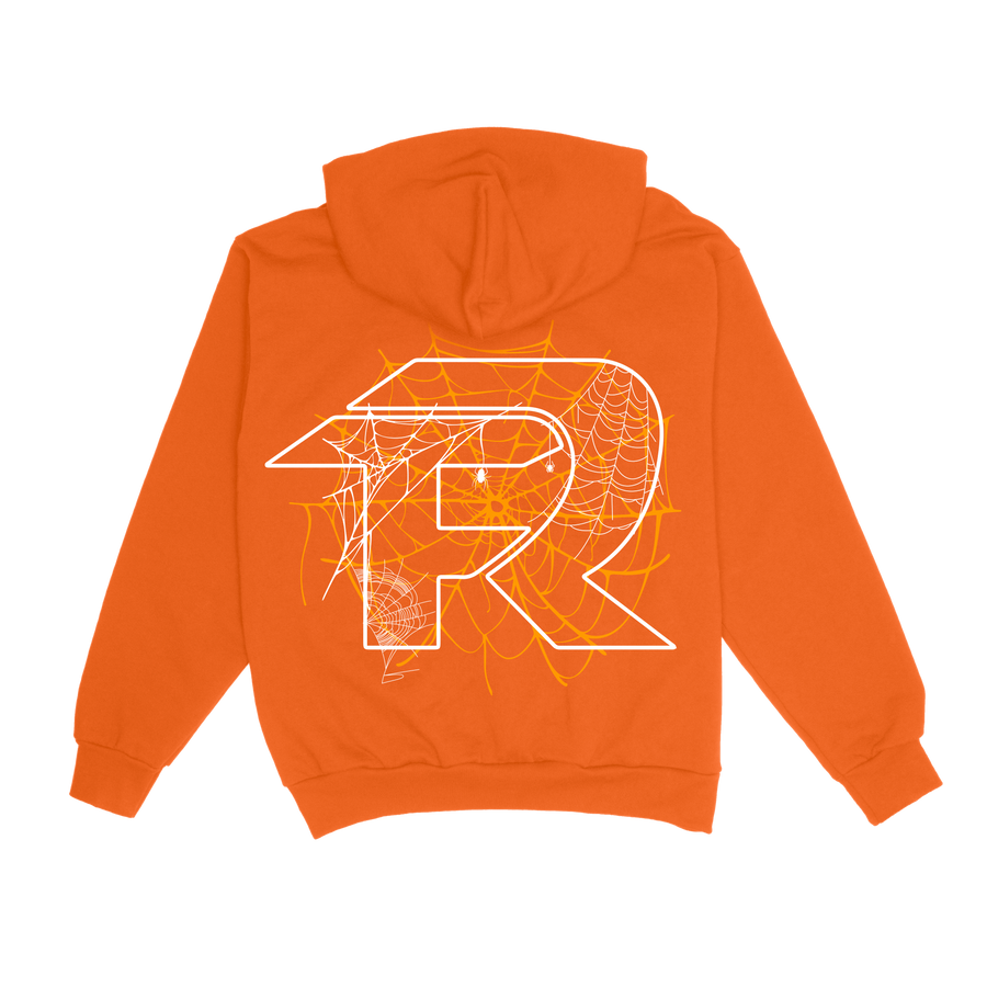 SPIDER WEB  HOODIE - ORANGE