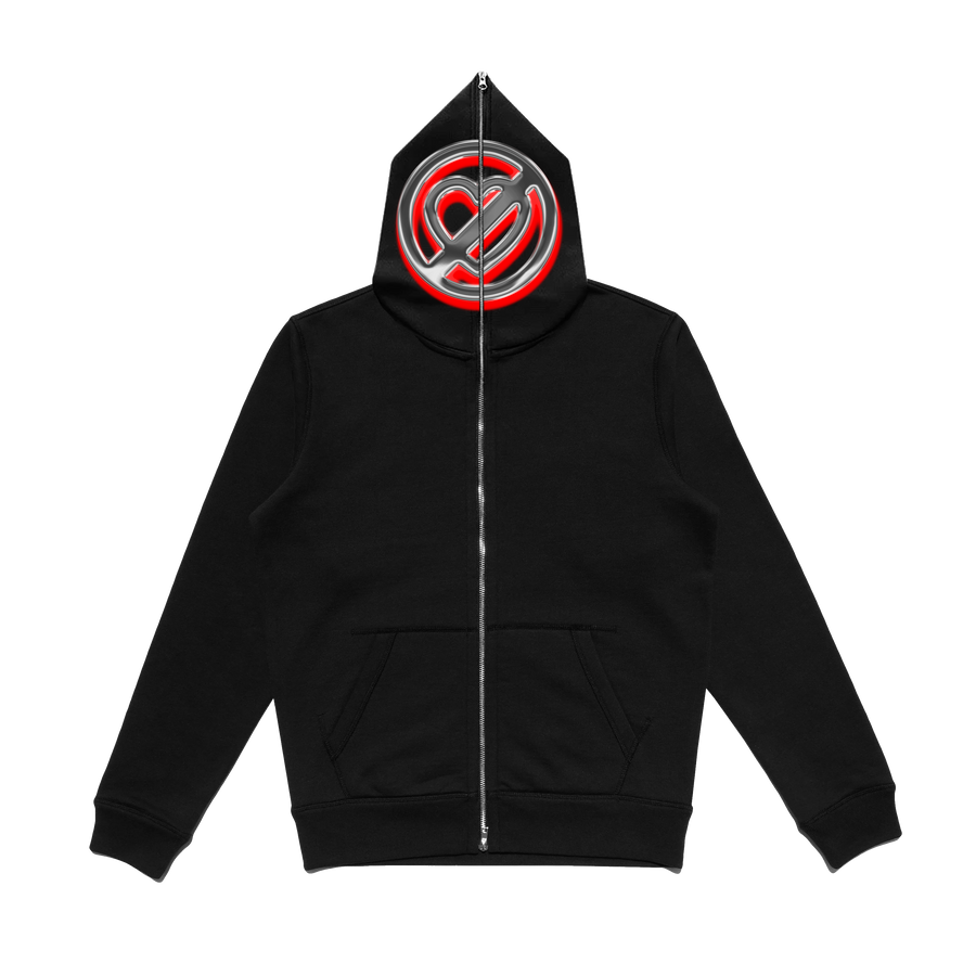 PNTE FULL ZUP HOODIE - BLACK