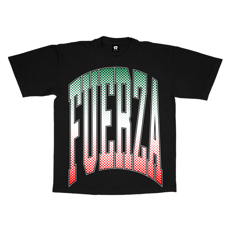 TRI COLOR FUERZA  -  BLACK S/S TEE